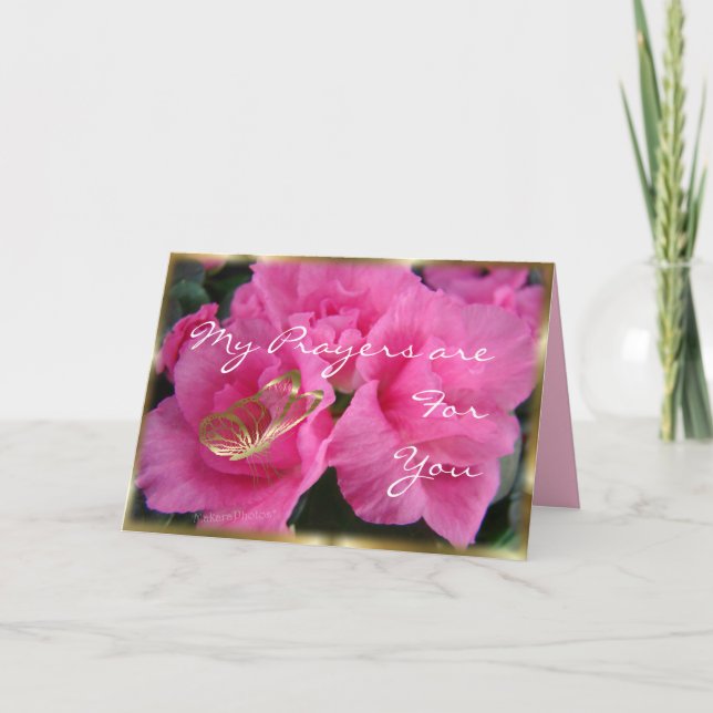 Carte Azeleas & Gold Bfly-personnaliser n'importe quelle (Devant)