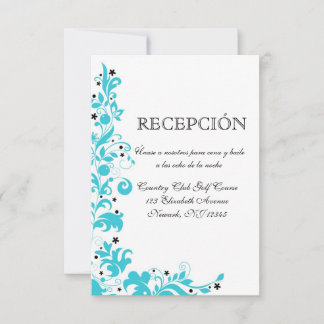 Carte Azul Y Blanco Tarjeta de réception
