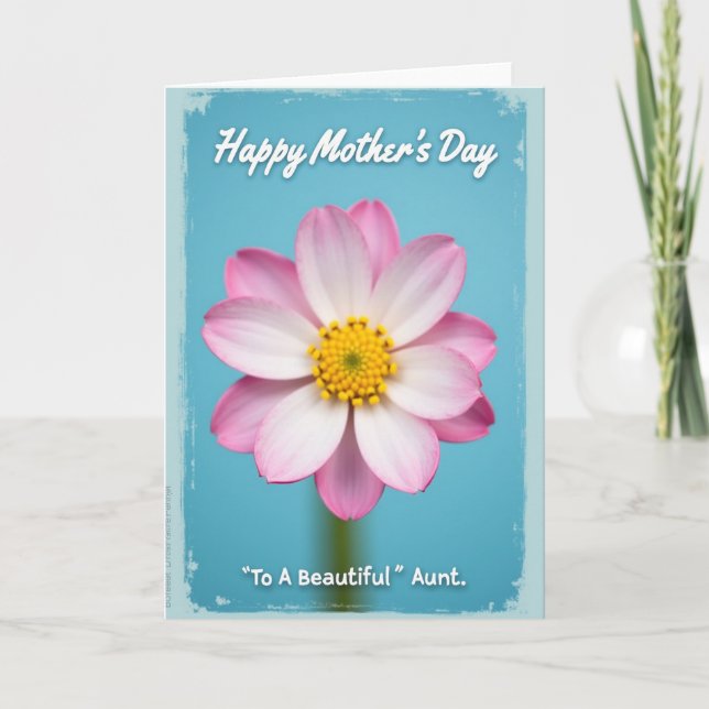 Carte Azur Florale à Points (Devant)