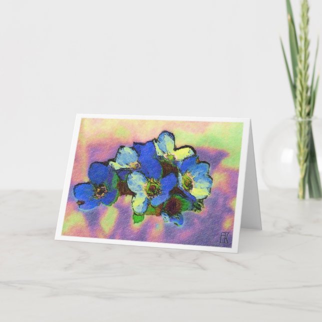 Carte azzurri de fiori (Devant)