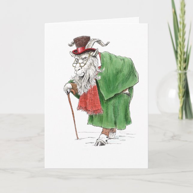 Carte Baaa, Humbug ! La chèvre Ebeneezer Scrooge (Devant)