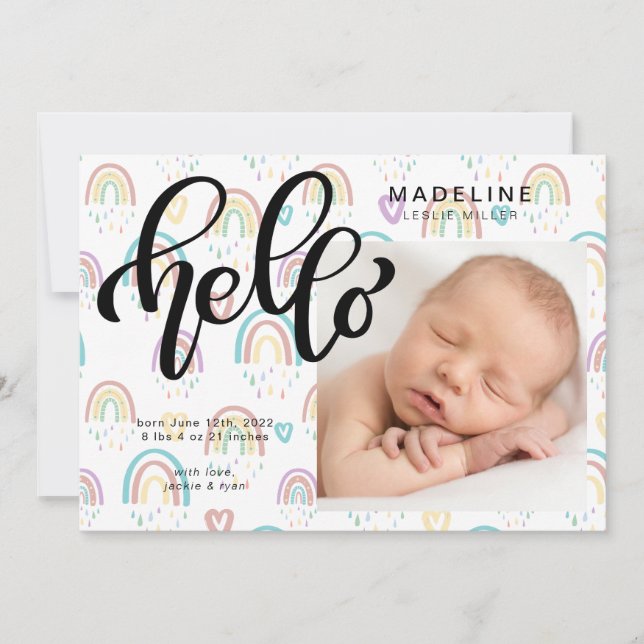 Carte BABY ANNOUNCEMENT Add Your Photo (Devant)