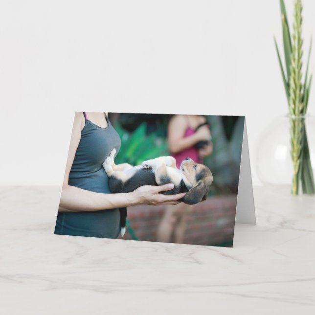 Carte Baby Beagle horizontal (Devant)