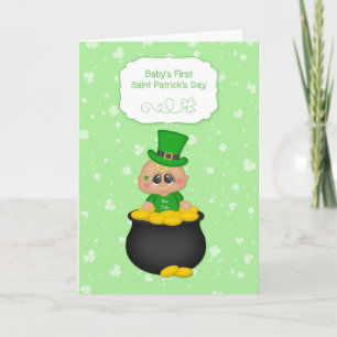 Carte Baby Boy, Pot of Gold, 1ère Saint Patrick's Day