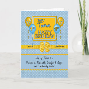 Carte Baby Boys 1er Anniversaire Taurus Zodiac