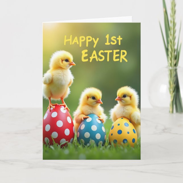 Carte Baby Chicks Easter Greetings Card (Devant)