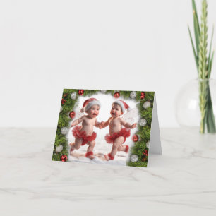 Carte Baby Christmas Fairies Christmas Card