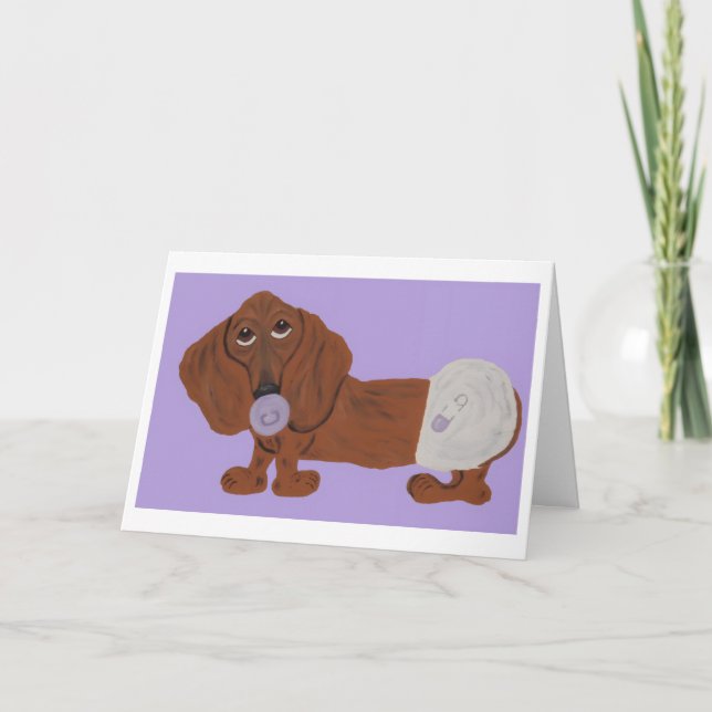 Carte Baby Dachshund (Devant)