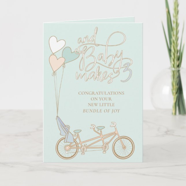 Carte Baby Fabrique trois tandem vélo avec siège bébé Ca (Devant)