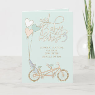Carte Baby Fabrique trois tandem vélo avec siège bébé Ca