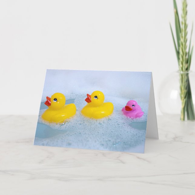 Carte Baby Girl canard en caoutchouc (Devant)