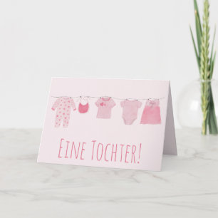 Carte Baby Girl Félicitations allemande