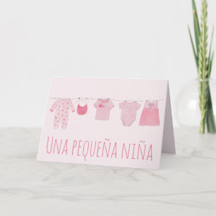 Carte Baby Girl Félicitations espagnoles
