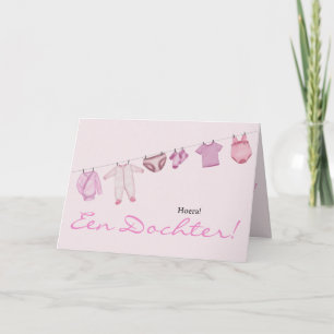 Carte Baby Girl Félicitations néerlandaises