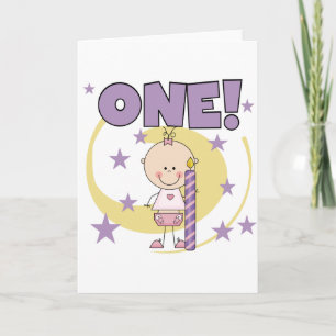 Carte Baby Girl is One Birthday Tshirts and Gifts