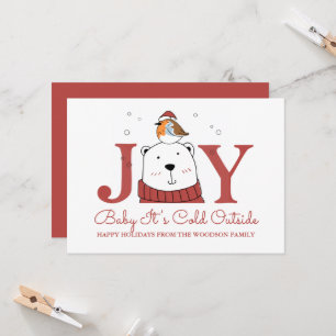 Carte Baby It's Cold Outside Christmas Greeting Card