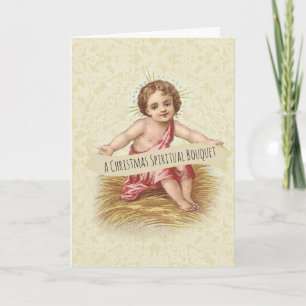 Carte Baby Jesus Christmas Spiritual Bouquet Prayers