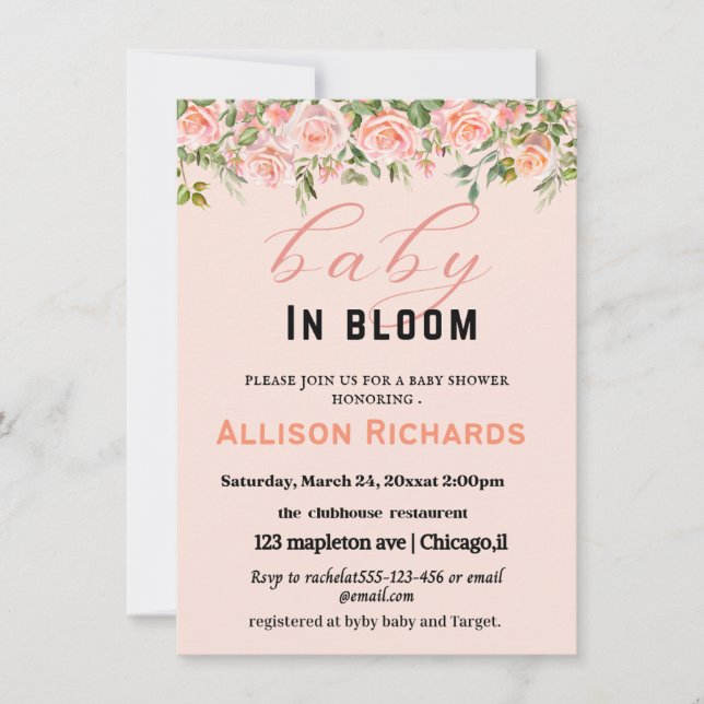 Carte Baby shower (Devant)