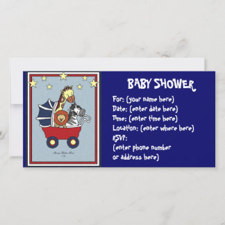 Carte Baby shower animalier