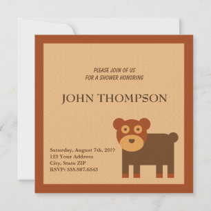 Carte Baby shower bébé chien chien chien chien chi