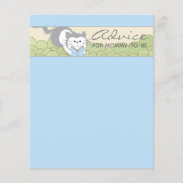 Carte baby shower "Blue Cat Storybook"