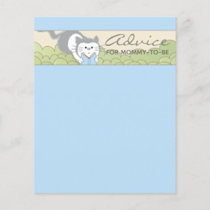 Carte baby shower "Blue Cat Storybook"