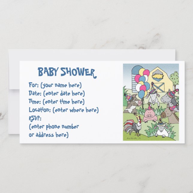 Carte Baby shower Country Life 20 (Devant)
