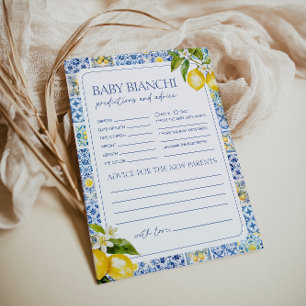 Carte Baby shower de citron de la côte d'Amalfi