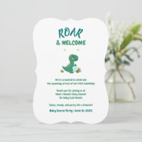 Baby shower Dinosaure modifiable ROAR & BIENVENUE