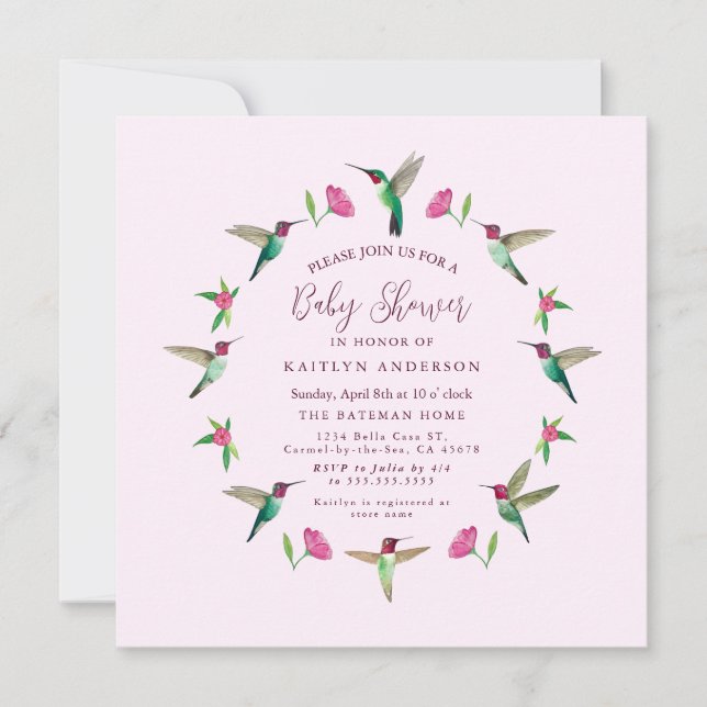 Carte baby shower d'invitation (Devant)