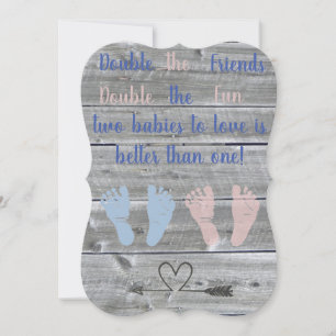 Carte baby shower double