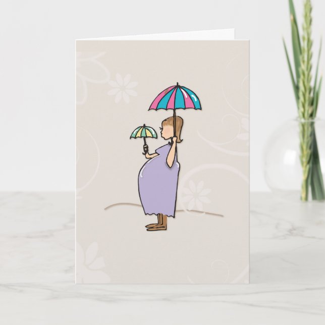 Carte Baby shower Félicitations Maman Enceinte (Devant)