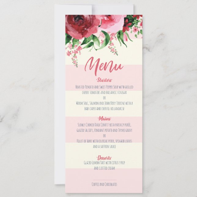 Carte Baby shower Floral (Devant)