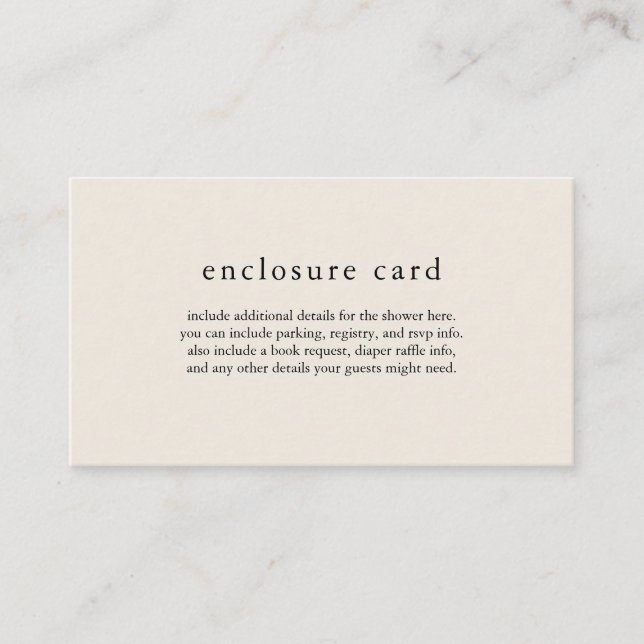 Carte Baby shower HANNAH Cream Boho (Devant)