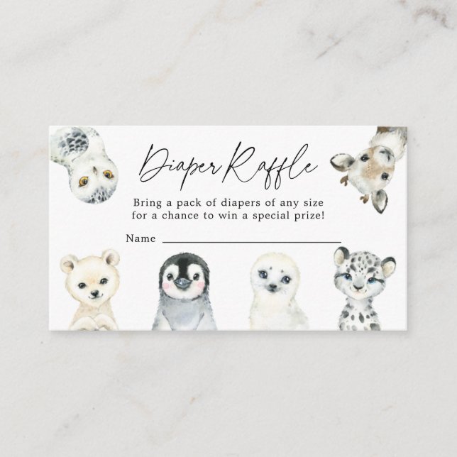 Carte Baby shower Little Arctic Diaper (Devant)