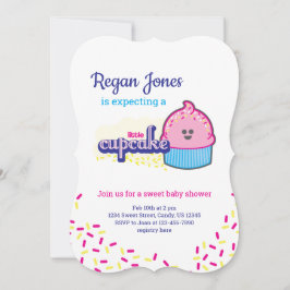 Carte Baby shower Little Cupcake personnalisé