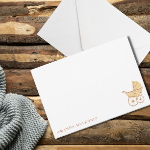 Carte baby shower Merci plat