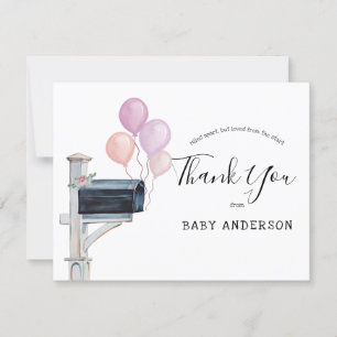 Carte Baby shower par Mail Pink Balloons Merci
