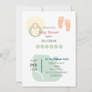 Carte Baby shower pour garçon ou fille