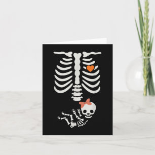Carte Baby shower Squelette Halloween Grossesse Annoucem