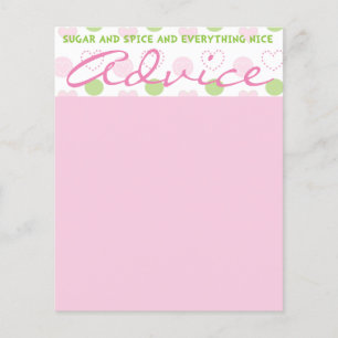 Carte baby shower "Sugar and Spice"