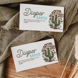 Carte Baby shower Western Cowboy Diaper