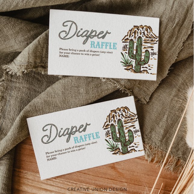 Carte Baby shower Western Cowboy Diaper (Créateur téléchargé)