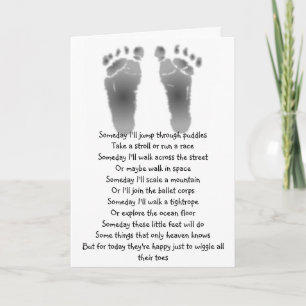 Carte Baby's Footprint