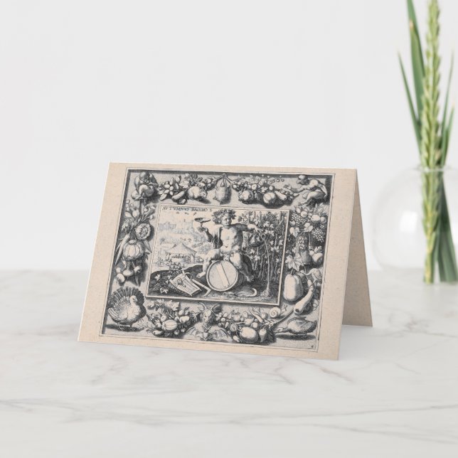 Carte Bacchus/Dieu de Dionysus de vin (Devant)