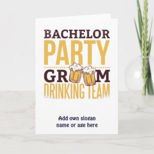 Carte Bachelor Party Groom Dragon Team Funny Mariage