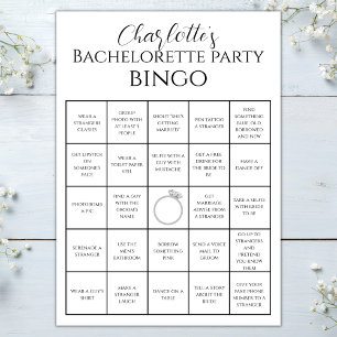 Carte Bachelorette Bingo Hen Party Jeu Challenge