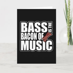 Carte Bacon de musique basse guitariste basse guitare
