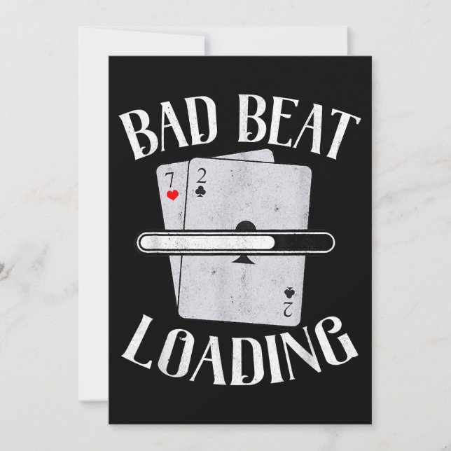Carte Bad Beat Chargement Texas Holdem Casino Funny Poke (Devant)