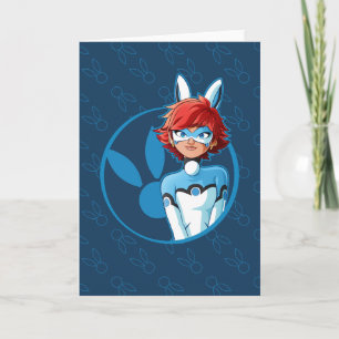 Carte Badge Bleu Bunnyx